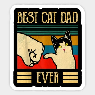 Best Cat Dad Ever Fist Bump Best Cat Dad Ever Sticker